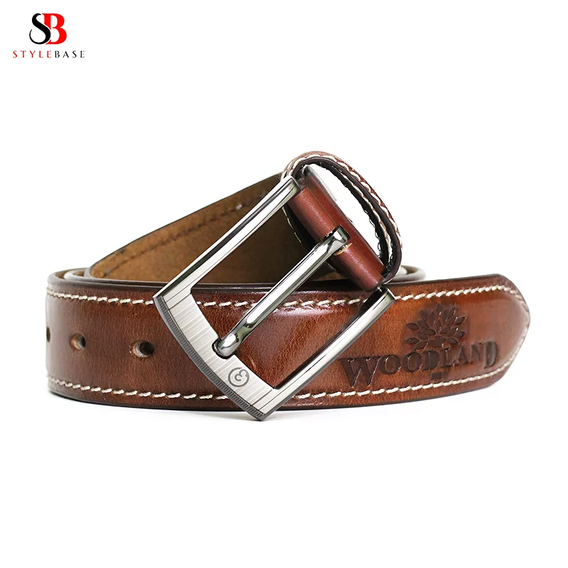 BA72 Woodland Genuine Leather Belt for Men - Image 2