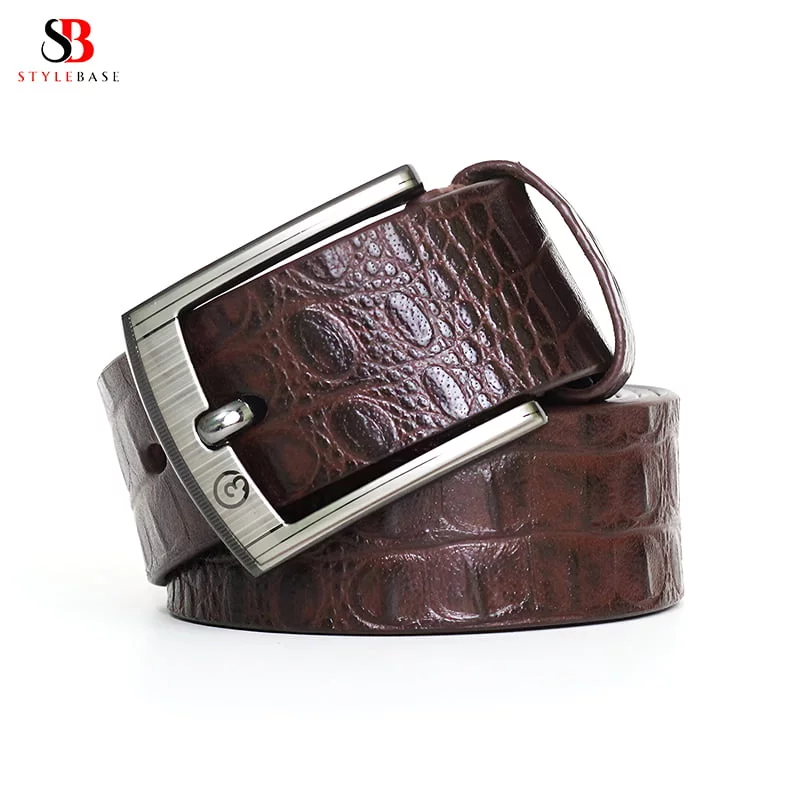 BCR2 O3 Crocodile Pattern Belt for Men