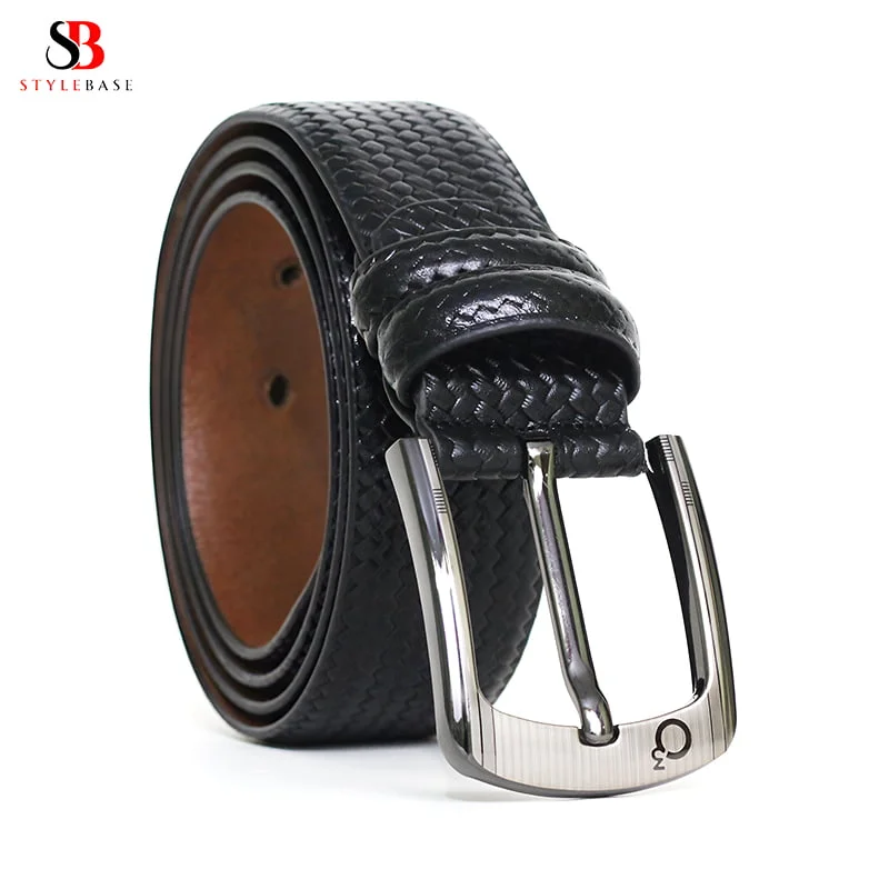 BPA1 O3 Braided Pattern Belt for Men - Image 2