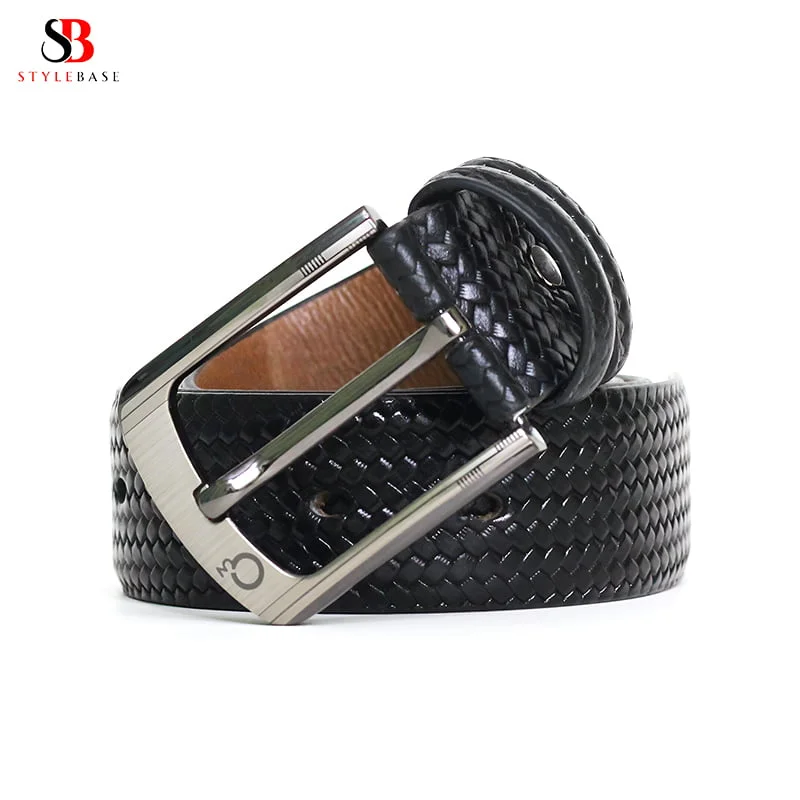 BPA1 O3 Braided Pattern Belt for Men - Image 3