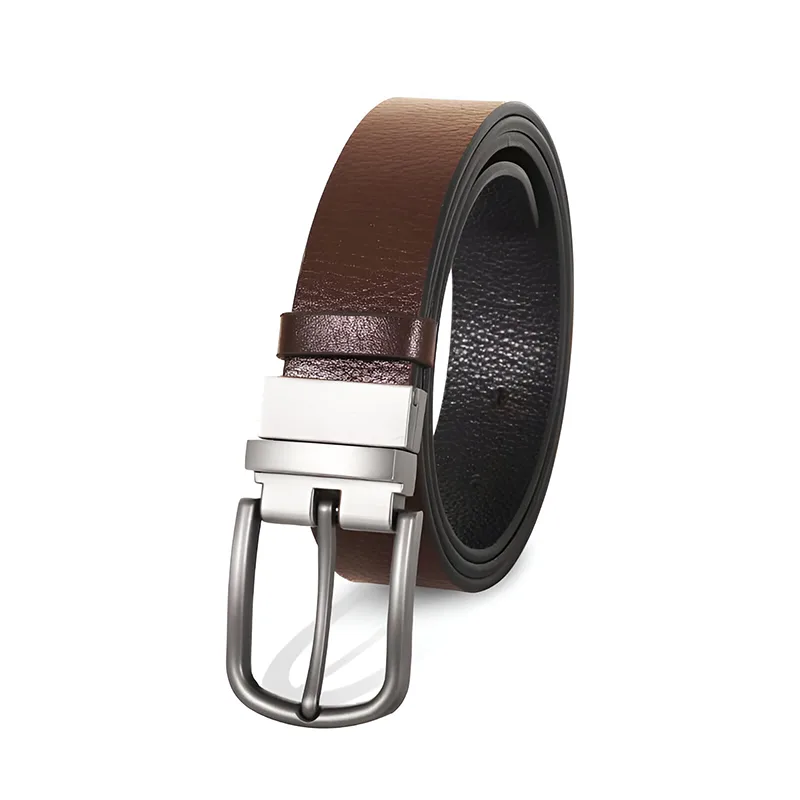 BRV2 Reversible Buckle Genuine Leather Belt for Men - Image 2