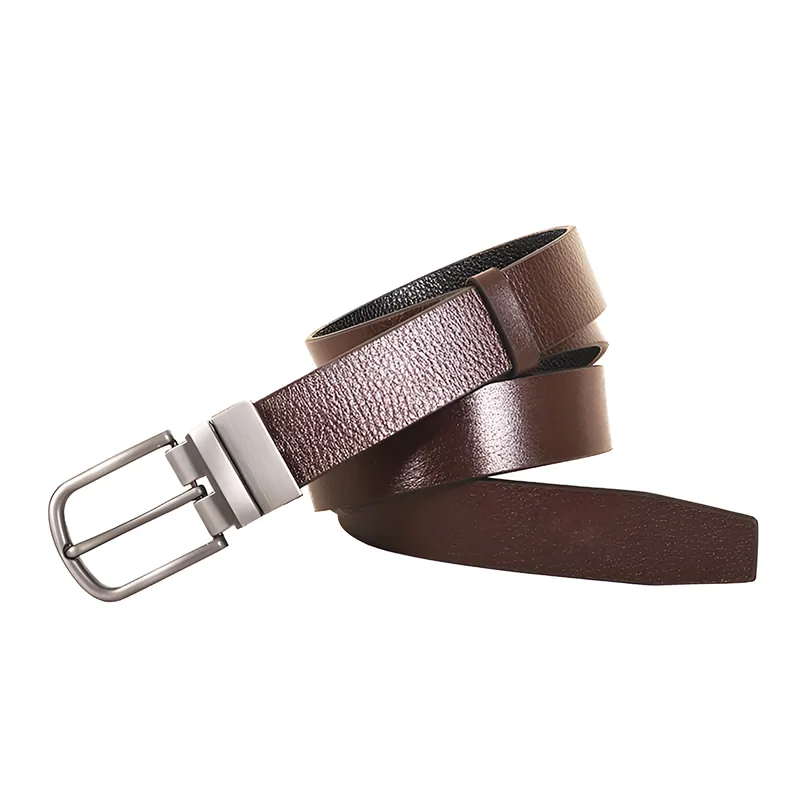 BRV2 Reversible Buckle Genuine Leather Belt for Men - Image 5