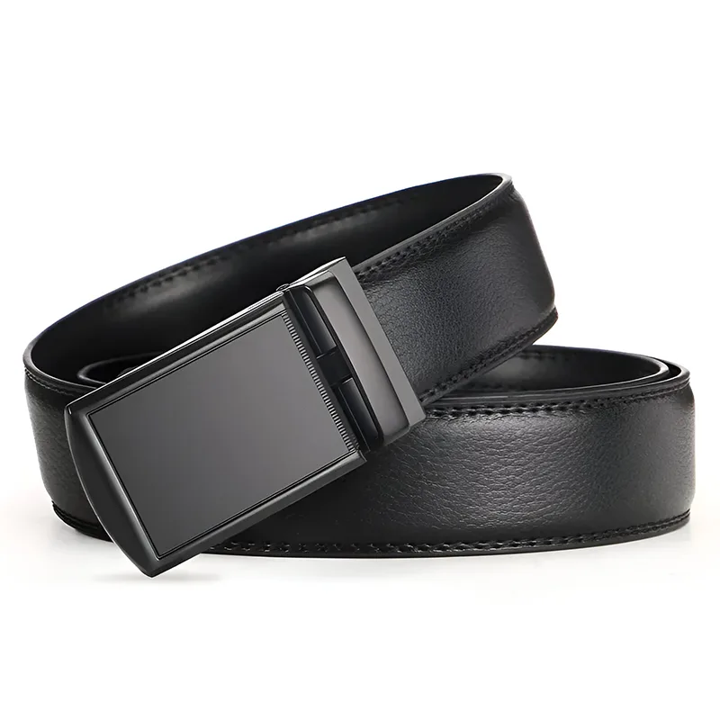 BAF9 Fashionable Automatic Black Buckle Belt for Men - Image 2