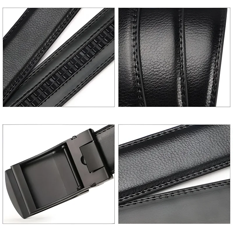 BAF9 Fashionable Automatic Black Buckle Belt for Men - Image 3