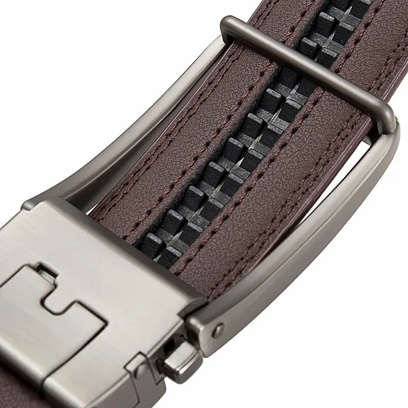 BAF14 Formal Style Hollowed Automatic Buckle Belt for Men - Image 3
