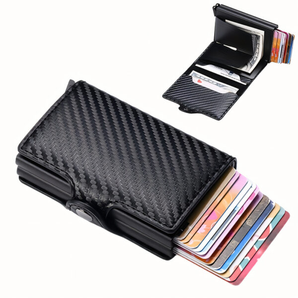 CHA03 RFID Blocking Popup Dual Card Holder Wallet
