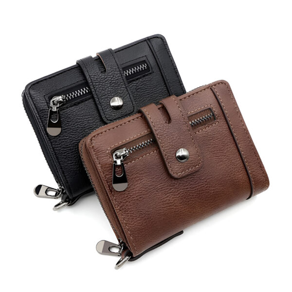 SWA02 Multifunctional Premium Leather Short Wallet for Men